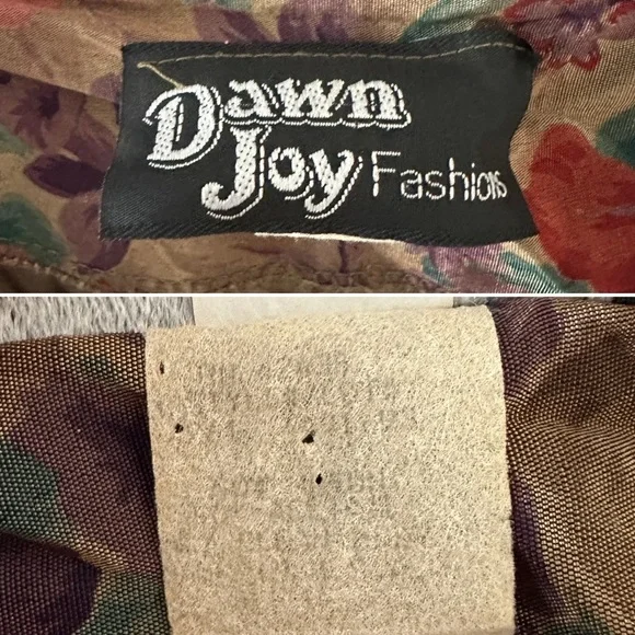 Vintage 70s Dawn Joy Brown Floral Button Up Dress Women’s Size Small Retro - Picture 14 of 16